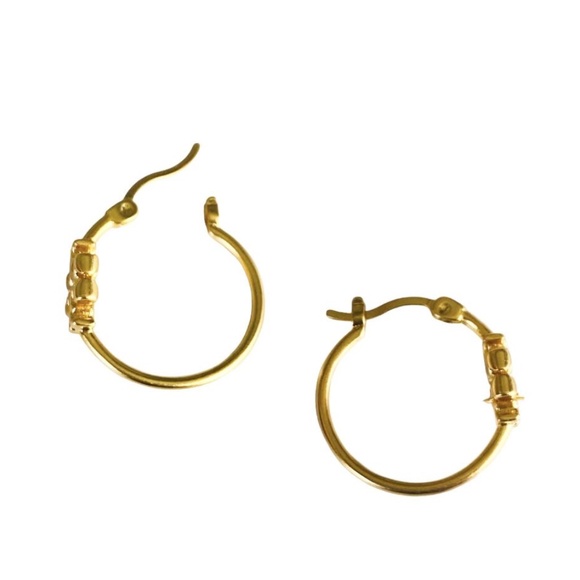 NEW Tory Burch Small Eleanor Hoop Logo Earrings in Gold or Silver - Picture 4 of 12